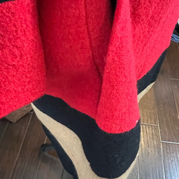 Chicos 100% Striped Colorblock Wool Pea Coat Size S - Picture 10 of 14